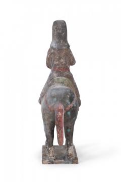 Chinese Tang Dynasty Style Terra Cotta Horse with Rider Tomb Figure - 4408778