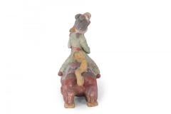 Chinese Tang Dynasty Style Terra Cotta Kneeling Camel and Woman Tomb Figure - 4408768