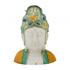 Chinese Tang Manner Glazed Pottery Bust Of Guanyin - 3899968