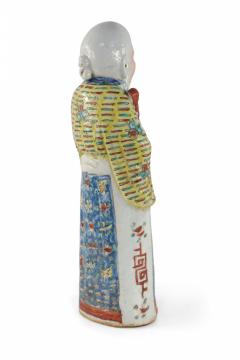 Chinese Taoist Han Elder Man Longevity God Porcelain Figurine - 4408495