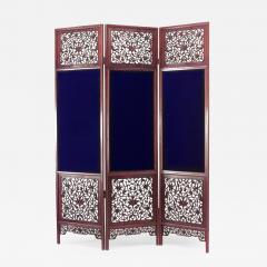 Chinese Teak 3 Fold Screen - 1462372