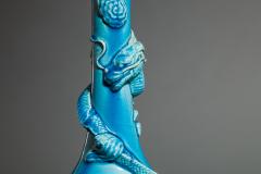 Chinese Turquoise Glazed Porcelain Bottle Vase - 3686409