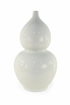 Chinese White Double Gourd Dragon Motif Porcelain Bottle - 4408481