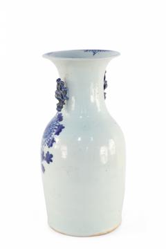 Chinese White and Blue Chrysanthemum and Bird Porcelain Urn - 4200093