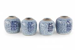Chinese White and Blue Floral and Character Ginger Jar Vases - 4198426
