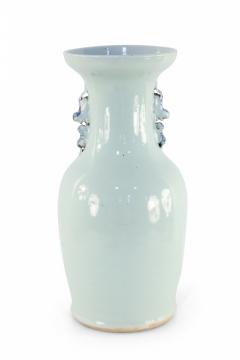 Chinese White and Blue Foo Dog Design Porcelain Urn - 4200865
