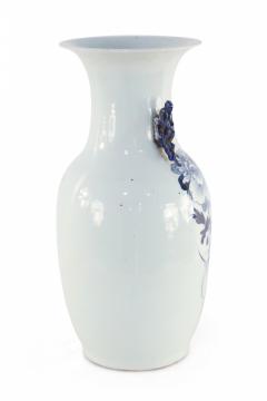 Chinese White and Blue Garden and Bird Design Porcelain Urn - 4200085