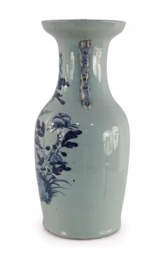 Chinese White and Blue Natural Design Porcelain Urn - 4200869