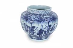 Chinese White and Blue Octagonal Porcelain Pot - 4520401