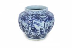 Chinese White and Blue Octagonal Porcelain Pot - 4520405