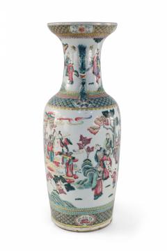 Chinese White and Figurative Pastoral Scene Porcelain Urn - 4200405