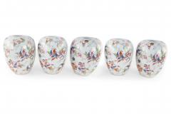Chinese White and Floral Pattern Porcelain Jars - 4669507