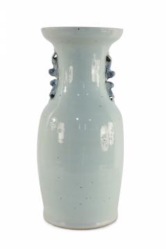 Chinese White and Navy Blue Symbol Patterned Porcelain Urn - 4200330