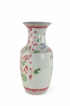 Chinese White and Pink Cherry Blossom Tree Porcelain Urn - 4408411