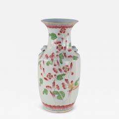 Chinese White and Pink Cherry Blossom Tree Porcelain Urn - 4412625