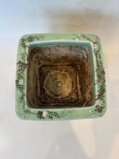 Chinese celadon square jardiniere - 4671211