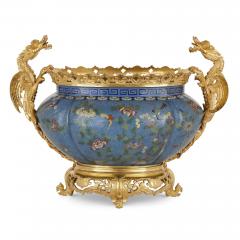 Chinese enamel and French gilt bronze Chinoiserie jardini re - 1543194