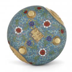 Chinese floral Islamic style cloisonn enamel and ormolu vase - 3585827