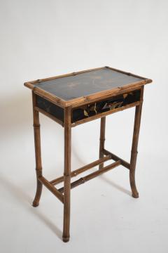 Chinese style bamboo bedsisde table 1910s  - 4682870