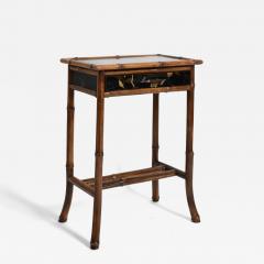 Chinese style bamboo bedsisde table 1910s  - 4682905