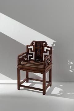 Chinese traditional Qing style armchair - 3872311