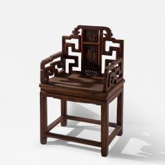 Chinese traditional Qing style armchair - 3873999