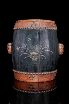 Chinese wooden Rice box with handpainted decoration - 4267571