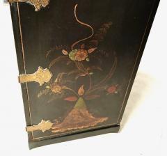 Chinoiserie Cabinet On Stand Japanned Finish c 1950 1960 - 4813157