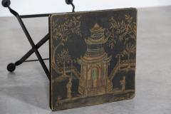 Chinoiserie Folding Iron Side Table - 2852211
