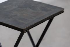 Chinoiserie Folding Iron Side Table - 2852214