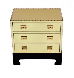 Chinoiserie Hollywood Regency Polished Brass Chest of Drawers or Petite Cabinet - 4286491