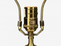 Chinoiserie Painted Wood Brass Table Lamp USA 1960s - 4308397