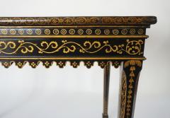 Chinoiserie Parcel Gilt Black Lacquer Table - 858287