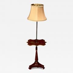 Chinoiserie Red Japanned Floor Lamp Wood Brass - 4505073