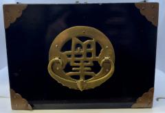 Chinoiserie Style Black Lacquered Jewlery Chest or Cabinet - 3779974