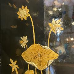 Chinoiseries Red Lacquered Bureau Abattant France XX century - 3815321