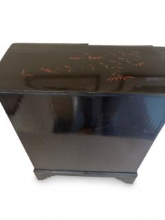 Chinses Black Lacquered Miniature Jewelry Cabinet - 4661728