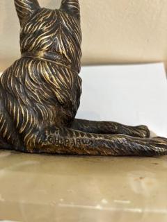 Chiparus Bronze Reclining Dog - 4665199