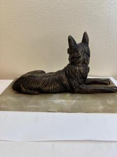 Chiparus Bronze Reclining Dog - 4665200