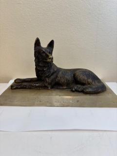 Chiparus Bronze Reclining Dog - 4665202
