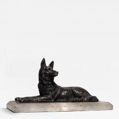 Chiparus Bronze Reclining Dog - 4693598