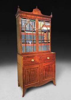 Chippendale Mahogany Secretaire Library Bookcase - 4478116