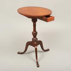 Chippendale Oval Top Candlestand with Sliding Drawer - 4104873