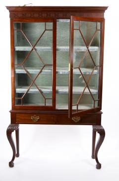 Chippendale Style 19th Century Mahogany Two Part Bookcase Cabinet on Stand - 4552800
