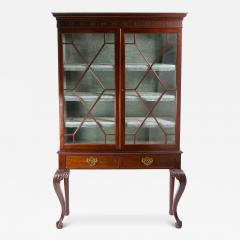 Chippendale Style 19th Century Mahogany Two Part Bookcase Cabinet on Stand - 4553735