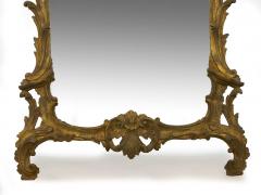 Chippendale Style Carved Giltwood Antique Pier Mirror 19th Century - 980229
