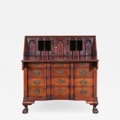 Chippendale Style Carved Mahogany Slant Front Secretary Desk - 2144903