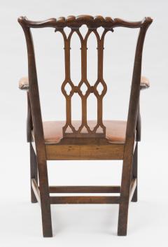 Chippendale Style English Antique Armchair in the Gothic Taste Circa 1870 - 777332