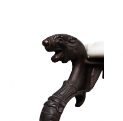 Chiurazzi Foundry Cast Bronze Lion Head AMarble Coffee Table Naples Italy - 4662979