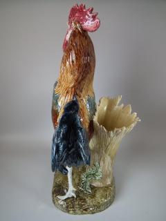 Choisy le Roi Choisy Majolica Rooster Cockerel Vase by Paul Comolera - 1755149